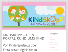 Tablet Screenshot of kindskopp.com